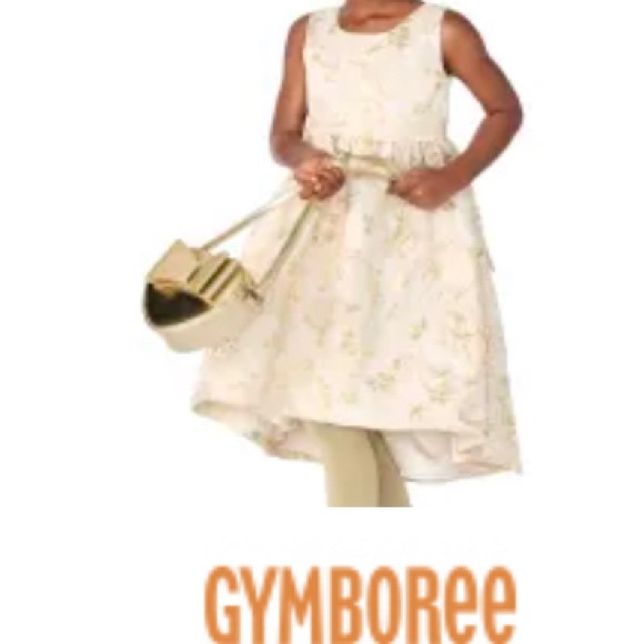 Special occasion size Gymboree high low dress. White and gold Sizes 5, 6, 10, 12 - Picture 3 of 6